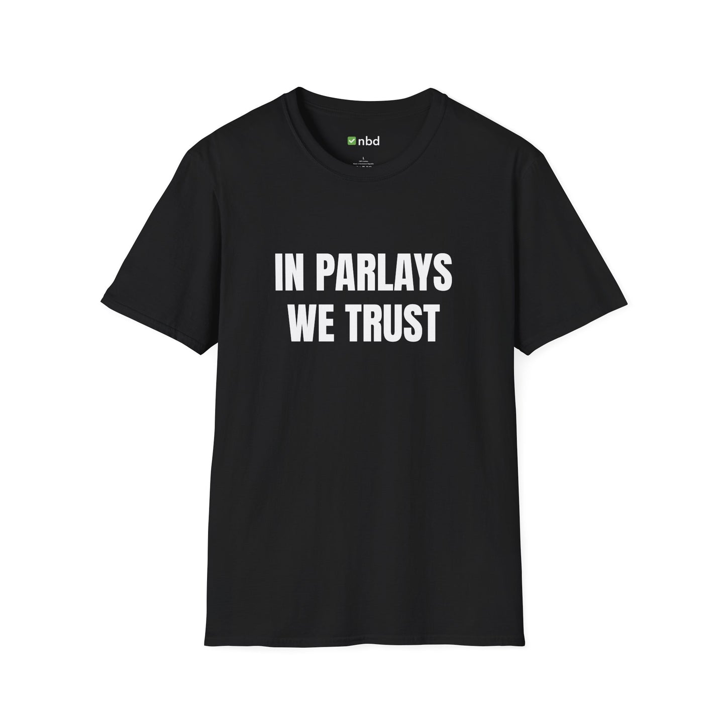 In Parlays We Trust T-Shirt – Ultimate Sports Betting Tee for Gamblers