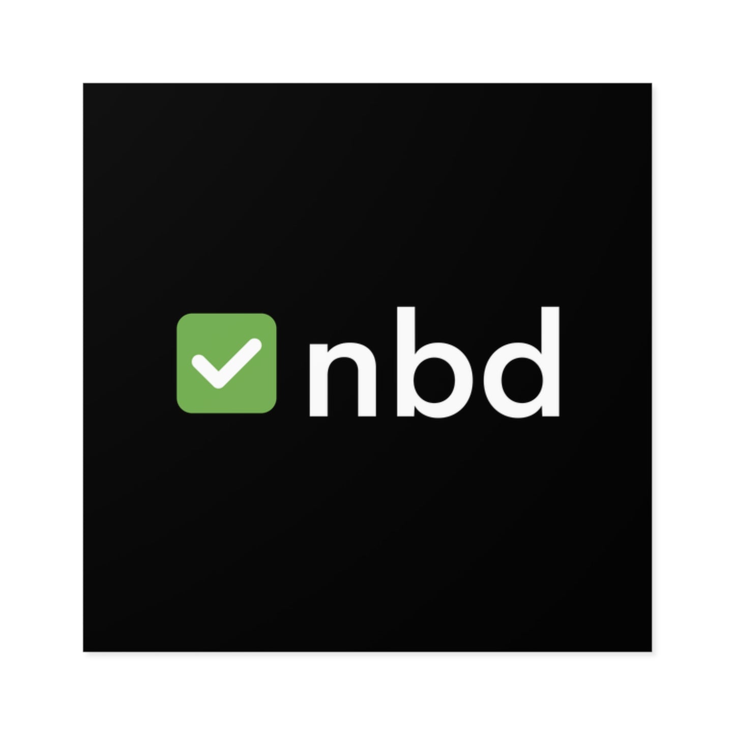 ✅NBD Square Sticker – Bold Sports Betting Decal with Iconic Logo