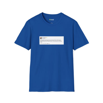 Great Gamblers T-Shirt – Inspiring Sports Betting Tee with Printed Tweet